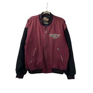 VTG Harley Davidson Men’s XXL 95th Anniversary Maroon Varsity Jacket Heavy Duty